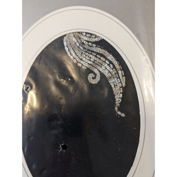 Vintage Christian Dior Pantyhose Ultra Sheer Black Orchid Size S Ankle Applique - Picture 3 of 5